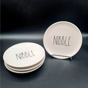 Rae Dunn Desert Appetizer Bread Salad 6” Nibble Plates 4